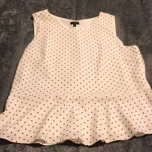 Talbots Tops - Talbots polka dotted peplum with side zip Talbots Tops - Talbots polka dotted peplum with side zip